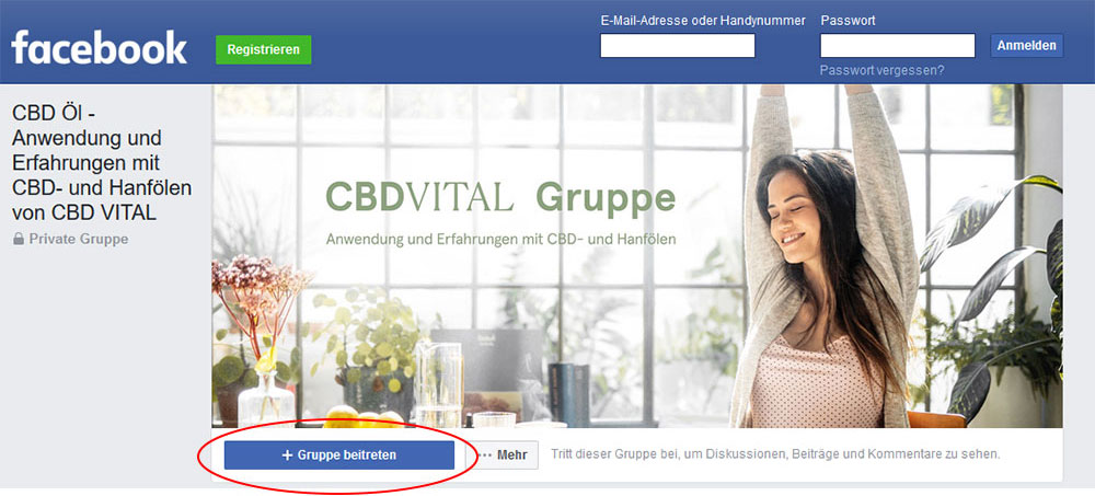 Facebook Gruppe CBD VITAL